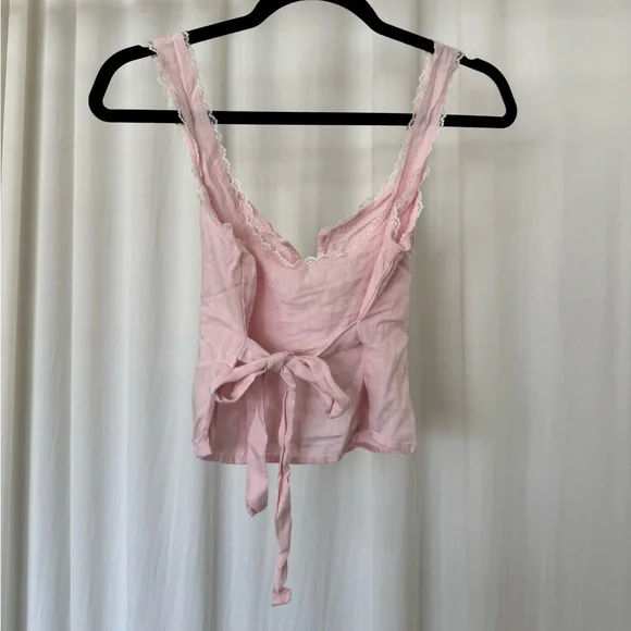 VRG GRL Love Language Button front top blush - Picture 6 of 7